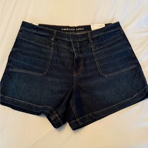 American Eagle Outfitters Women's Dark Blue Jean Shorts